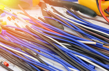 Electrical Insulated Copper Mounting Wires for Electrical Switchboard Assembly. 