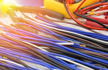Electrical Insulated Copper Mounting Wires for Electrical Switchboard Assembly. 