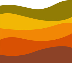 Wavy autumn or fall colors. Orange and brown palette.