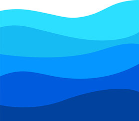 Sea or ocean waves in shades of blue.