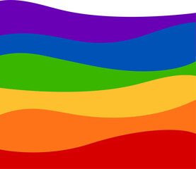 Rainbow waves with lgbt colors.