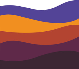 Wavy halloween colors for spooky season. Orange and purple shades.