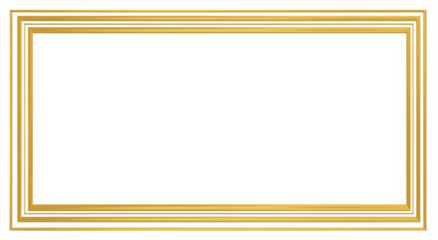 Gold framed white canvas