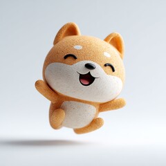 Dog Puppy Loyal Friend Cute Kawaii 3D Render Object
