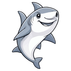 Naklejka premium shark isolated on white background