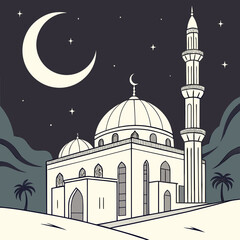 mosque in the night