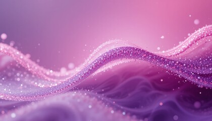 Abstract Pink and Purple Glitter Wave Background
