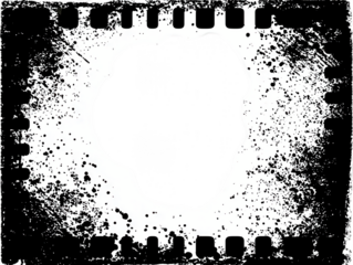 Black blob on textured filmstrip