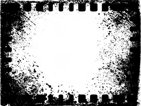 Black blob on textured filmstrip - Powered by Adobe