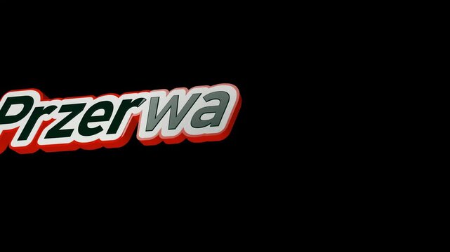 przerwa, słowo, napis, informacja, litery, ruch