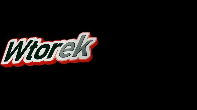 wtorek, słowo, napis, informacja, litery, ruch