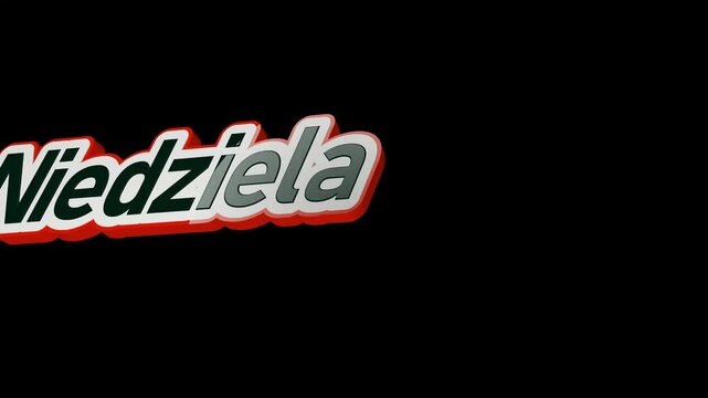niedziela, słowo, napis, informacja, litery, ruch