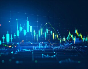 Abstract financial data visualization