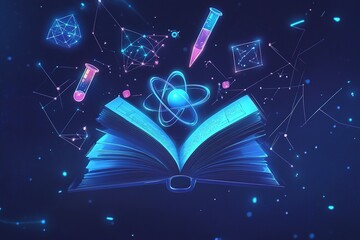 Glowing Science Book: A Portal to Knowledge and Discovery