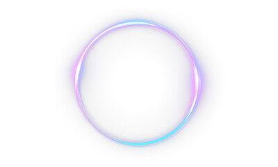 Magic circle. Portal, platform. Energy flow tunnel Neon color glowing.  Light flow speed effect PNG.