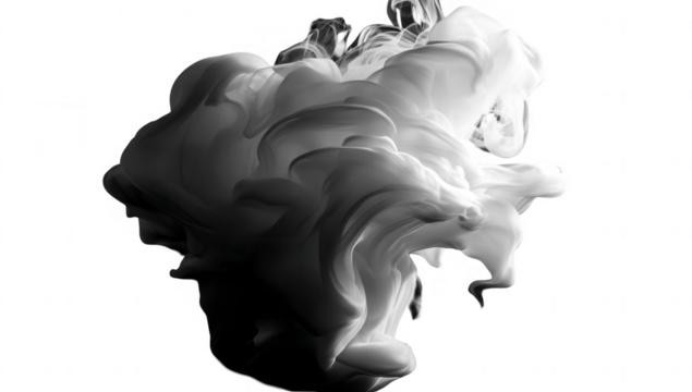 Abstract monochrome ink splash
