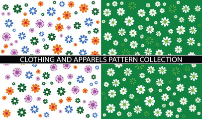 Seamless pattern with flowers-Vibrant Floral Seamless Patterns for Clothing and Textile Design