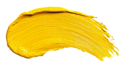 Vibrant yellow oil paint stroke smear texture