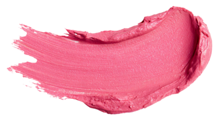 Creamy pink lipstick smear cosmetic makeup swatch