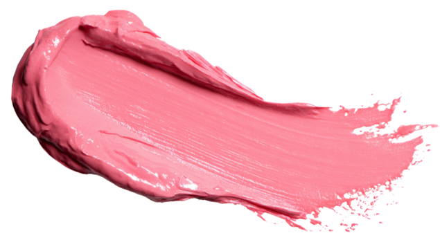 Glamorous pink lipstick cosmetic smear on background