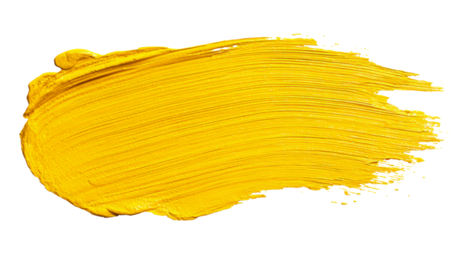 Vibrant yellow paint stroke smear abstract texture