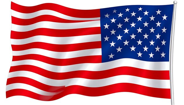 A waving American flag symbolizes patriotism and national pride for usa