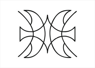 A collection of sophisticated minimalist line art initial logos featuring elegant letterforms and classic typography for branding and identity design isolated on white background