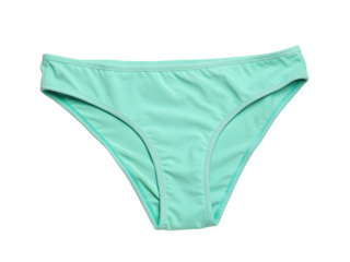 Mint female panties isolated on white and transparent background. New and minimalistic design clothes for womens.