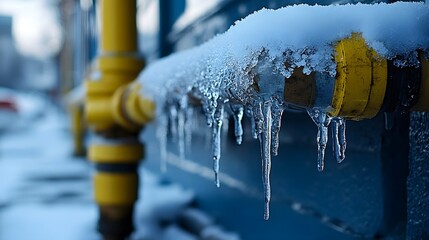 Frozen pipes in an attic: A winter maintenance concern.