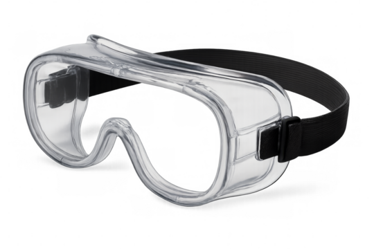 Protective safety goggles isolated on transparent background