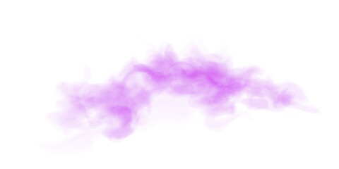 Elegant Purple Studio Smoke with Flowing Vapor, Misty Texture, and Isolated Dust Effects on a Transparent Background