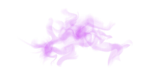 Elegant Purple Studio Smoke with Flowing Vapor, Misty Texture, and Isolated Dust Effects on a Transparent Background