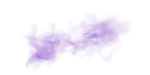 Elegant Purple Studio Smoke with Flowing Vapor, Misty Texture, and Isolated Dust Effects on a Transparent Background