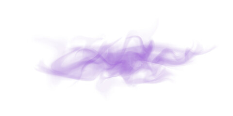 Elegant Purple Studio Smoke with Flowing Vapor, Misty Texture, and Isolated Dust Effects on a Transparent Background