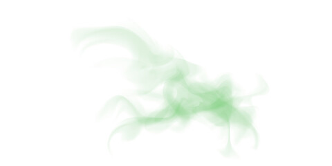 Elegant Green Studio Smoke with Flowing Vapor, Misty Texture, and Isolated Dust Effects on a Transparent Background