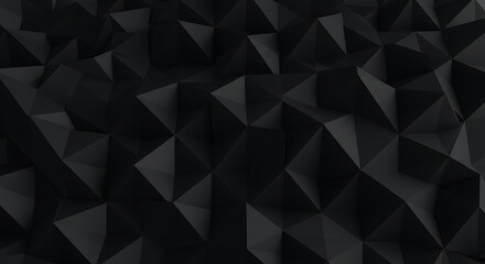 Abstract geometric dark background with a low poly pattern and sharp edges, creating a textured and modern surface
