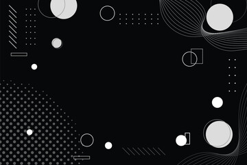 Obraz premium geometric black background with circles