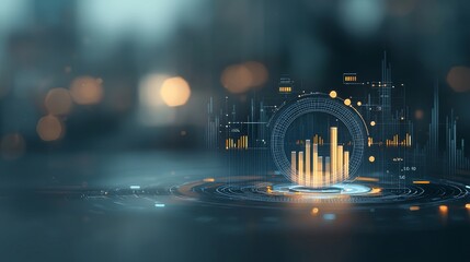 Data visualization trends in business analytics modern office digital graphics futuristic environment aerial view innovative insights