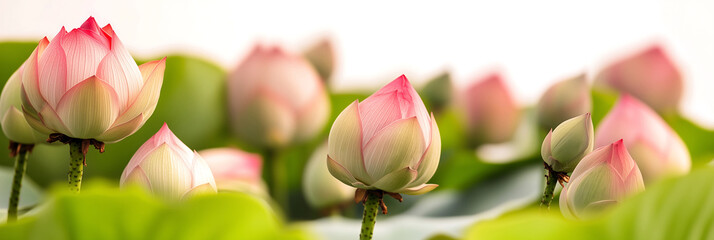 Blooming Lotus Flower in Serene Lake, Peaceful Nature Scene in Full Blossom