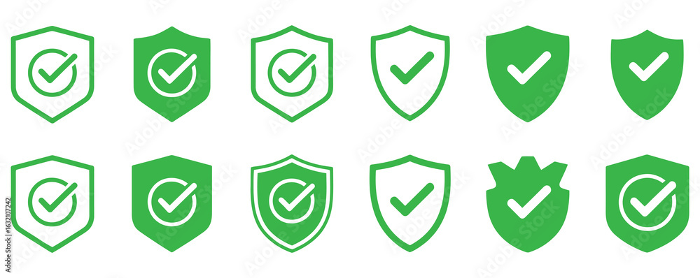 Poster shield icon set vector.collection of security shield icon. shield vector set vector design.protectio
