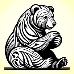 vector illustration of a bear