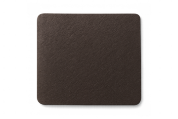 Square coaster mockup on transparent background showing rough texture