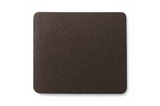 Square coaster mockup on transparent background showing rough texture