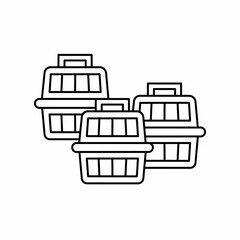 Cage vector icon with outline. Cage symbol. Vector icon