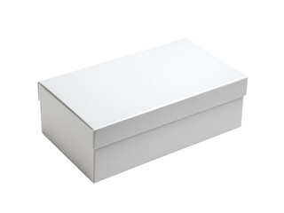 A white box isolated on transparent background png