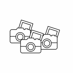 Camera vector icon with outline. Camera symbol. Vector icon