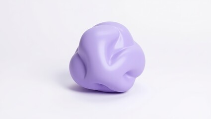 Lavender-hued, wrinkled, abstract form.