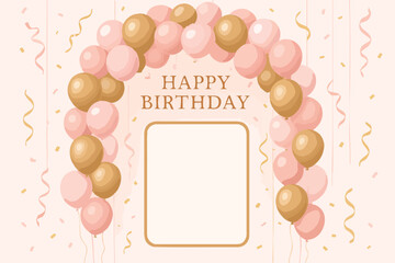 Vibrant Birthday Celebration with Balloons and Confetti