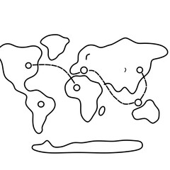 Simple world map for infographics