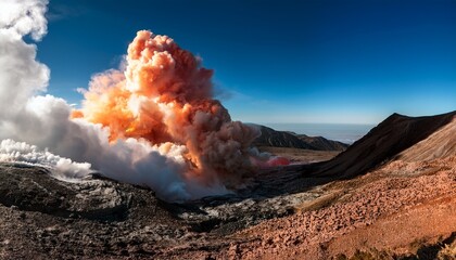 visual representation of blooming gas and fume in a dramatic eruption